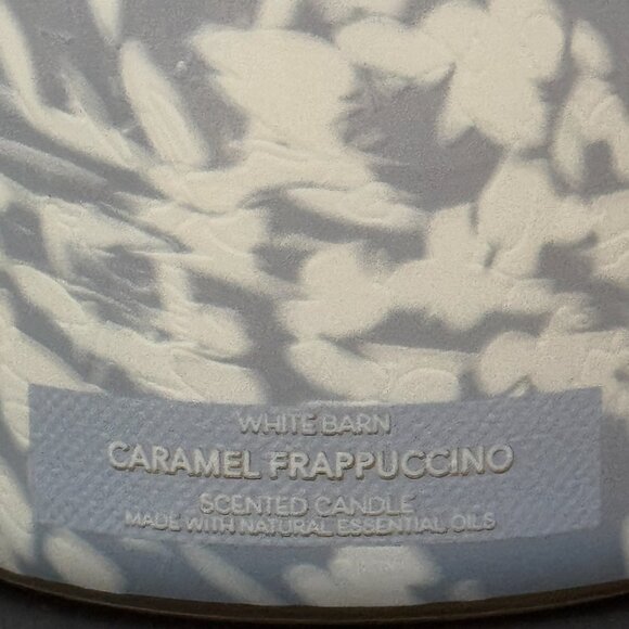 BBW Caramel Frappuccino White Barn Bath & Body Works 3 Wick Candle - Picture 3 of 10